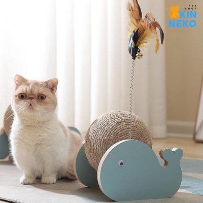 bóng cào cho mèo mô hình cá voi