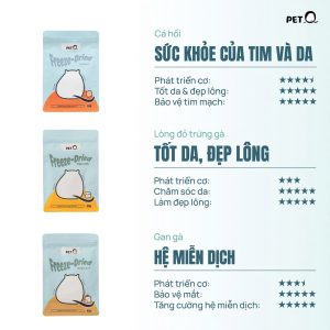 các túi thức ăn đông khô cho thú cưng petq