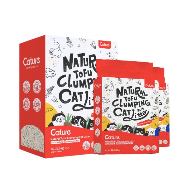 cát đậu nành cho mèo cature tofu hương sữa - cat litter natural tofu 7l