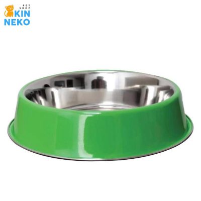 chén inox chống kiến - feedy màu xanh lá