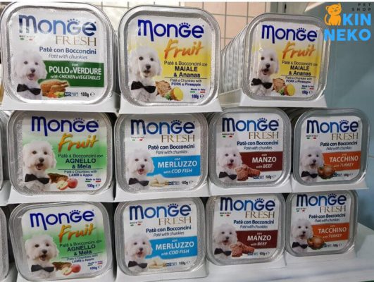 pate monge cho chó có 9 vị mix phổ biến