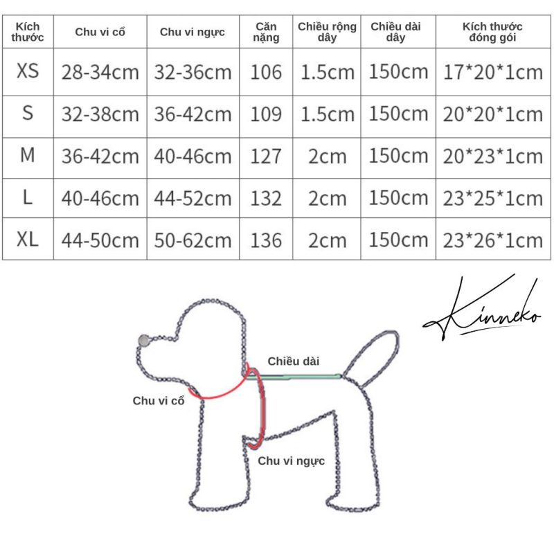 bảng size set yếm kèm dây dắt hình gấu nâu
