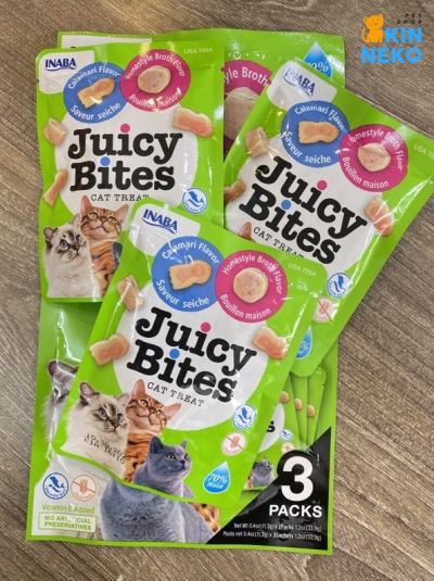 snack bánh thưởng inaba juicy bites cho mèo