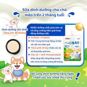 sữa dinh dưỡng cho chó mèo trưởng thành trên 2 tháng tuổi