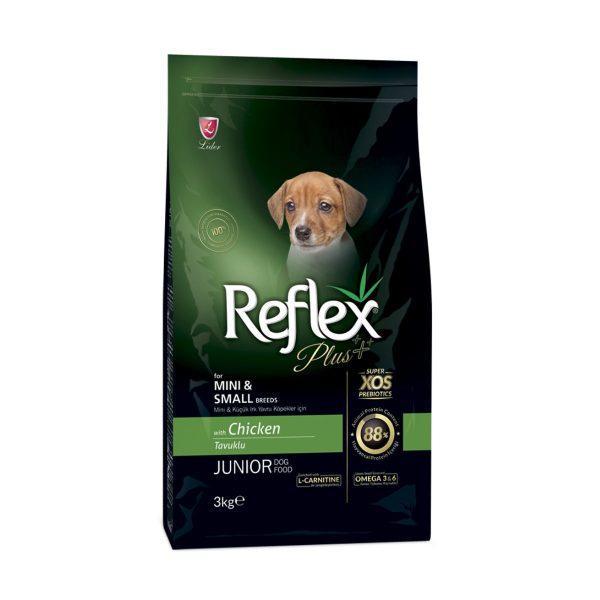 thức ăn cho chó reflex plus mini & small breed junior dog food chicken 3kg