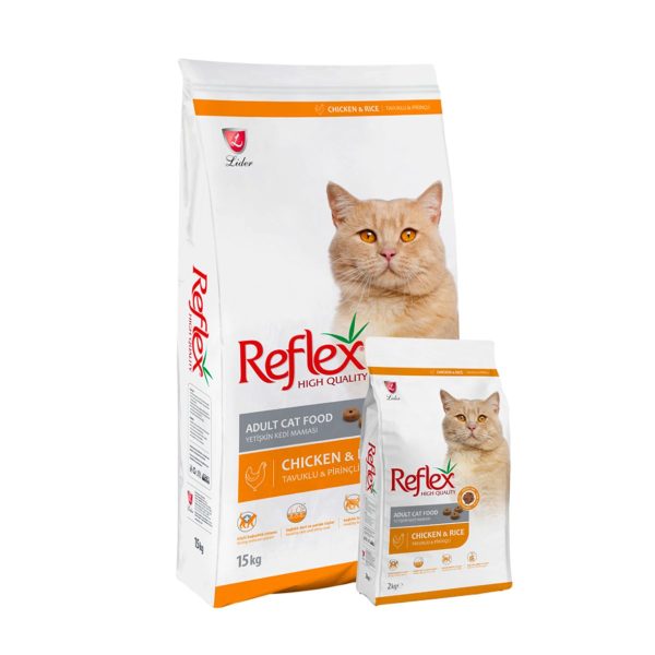 thức ăn cho mèo reflex adult cat food chicken & rice