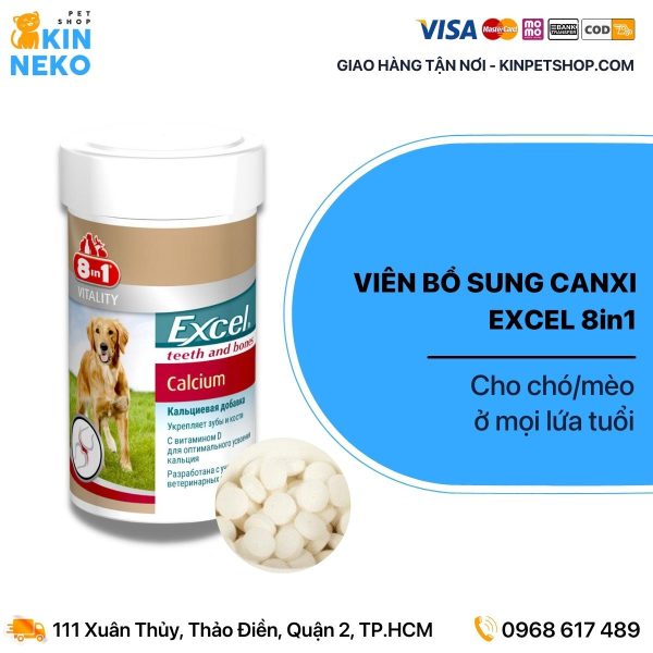 viên bổ sung canxi excel 8in1